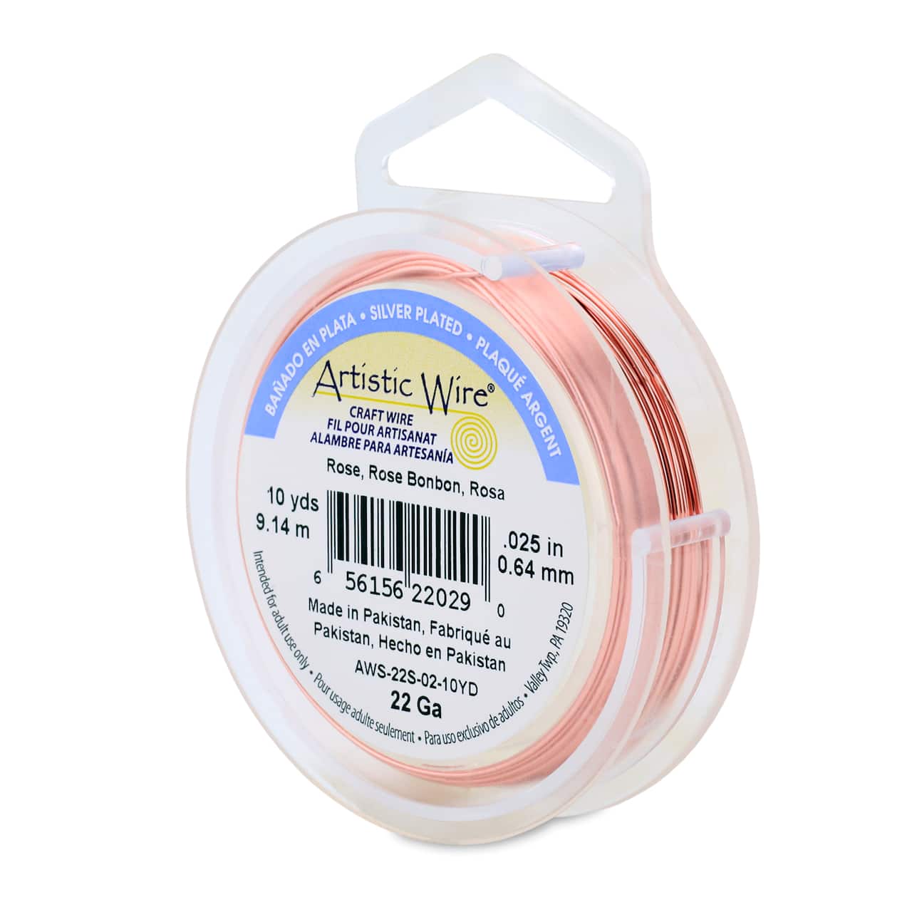 Artistic Wire® 22 Gauge Silver Plated Tarnish Resistant Colored Copper Craft Wire, 10yd.
